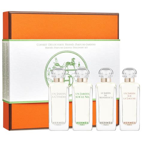 hermes perfume travel set|hermes parfums jardins discovery set.